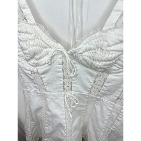 For Love & Lemons White Maura Mini Dress NWOT - Size M - Picture 7 of 7